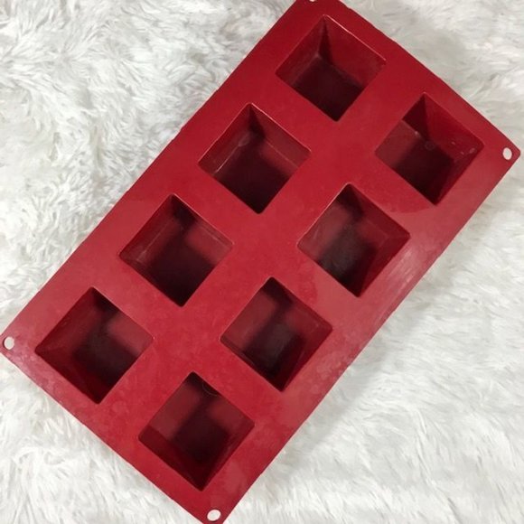 Set of 3 Silicone Sunflower Square Oval Cupcake Soap Muffin Molds - Picture 5 of 9